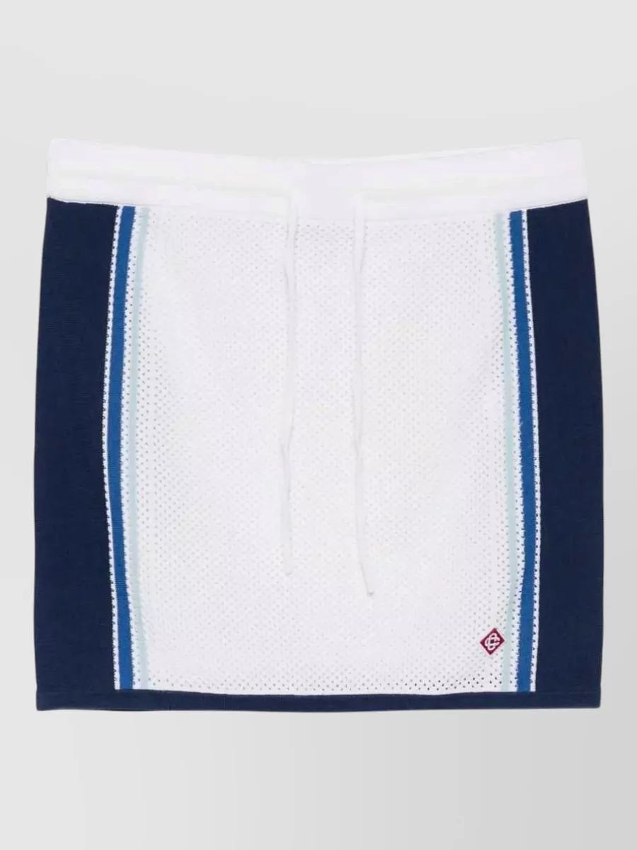 Casablanca striped mesh mini skirt
