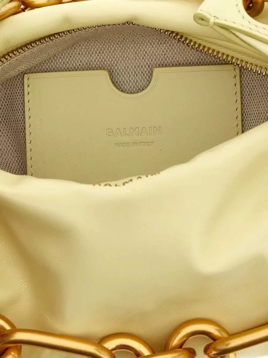 Balmain Sync Mini Leather Shoulder Bag