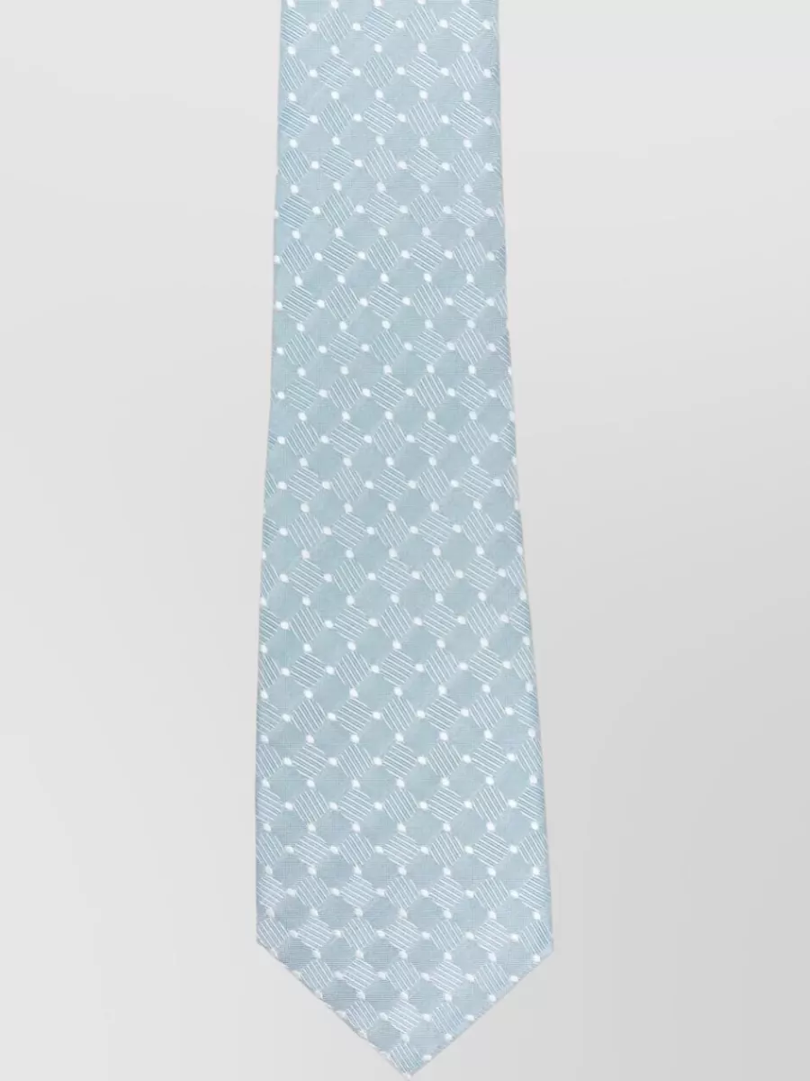 Giorgio Armani Slim Patterned Tie Featuring Pointed Tip