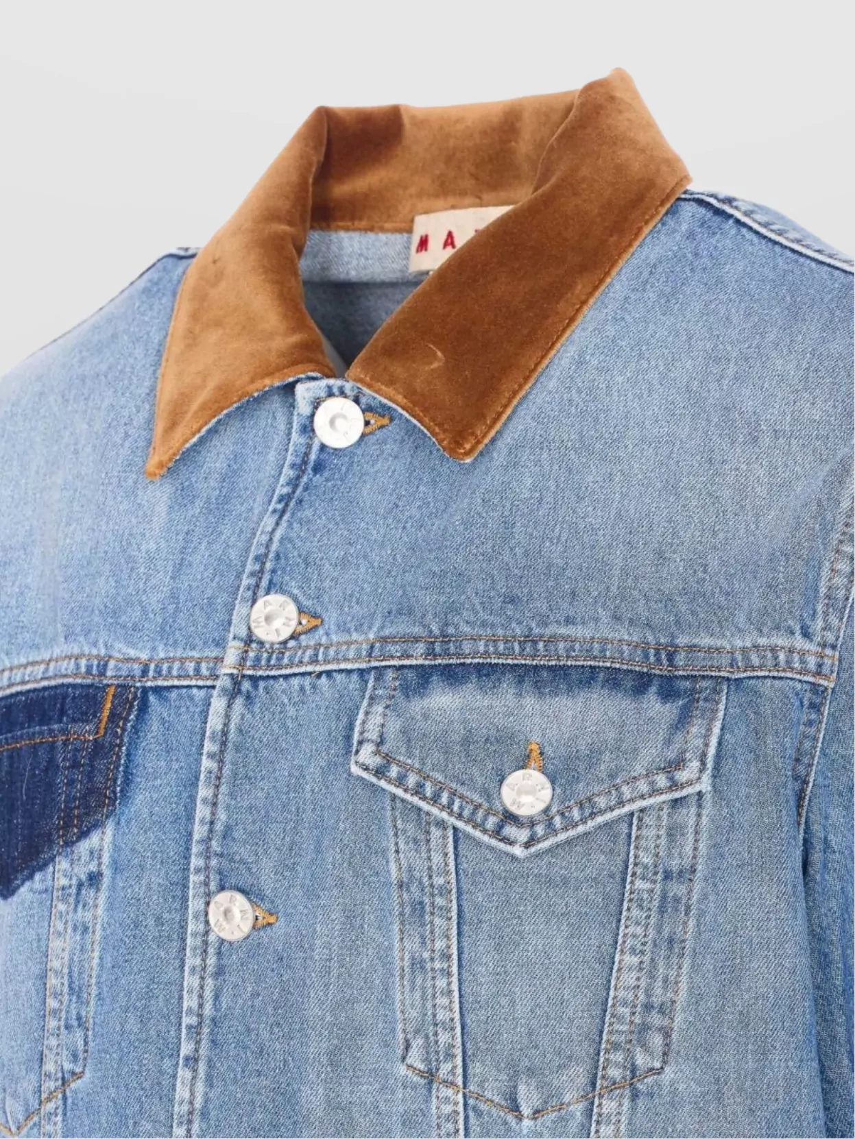 Marni Denim Jacket With Embroidered Back And Pockets