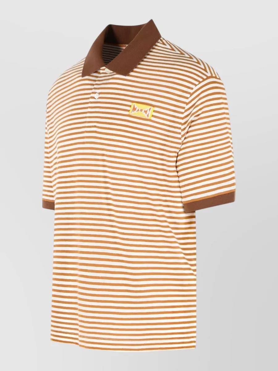 Marni Linen-Blend Polo Shirt