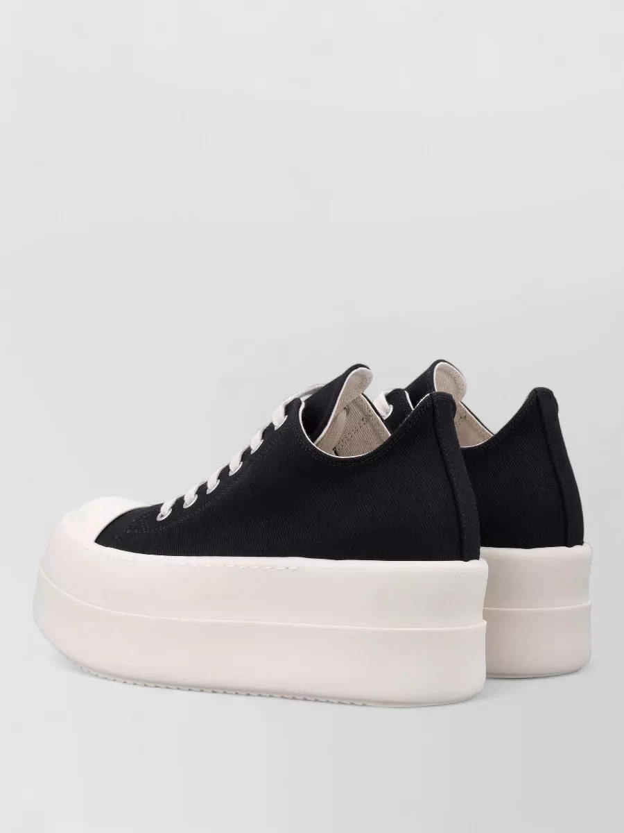 Rick Owens Drkshdw Cotton Canvas Lace-Up Sneakers