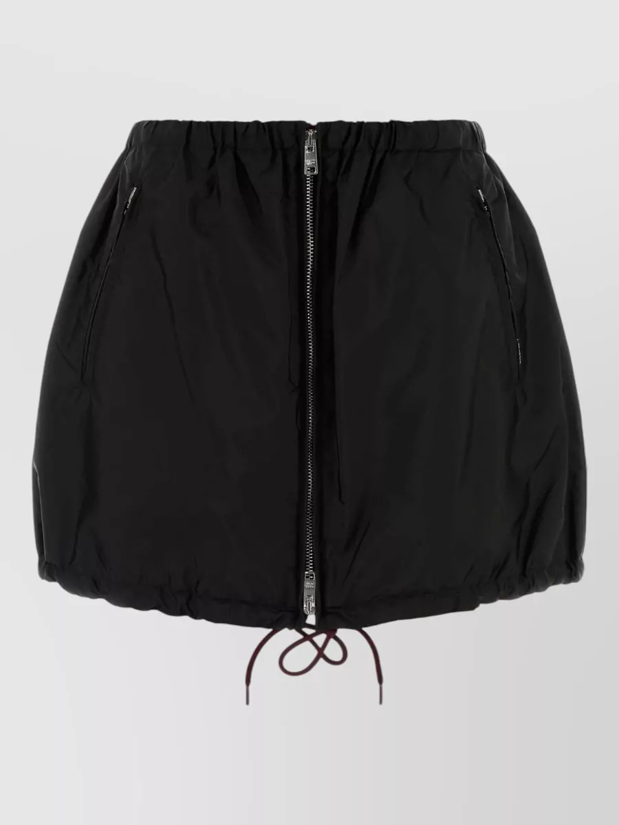 Prada recycled nylon mini a-line skirt