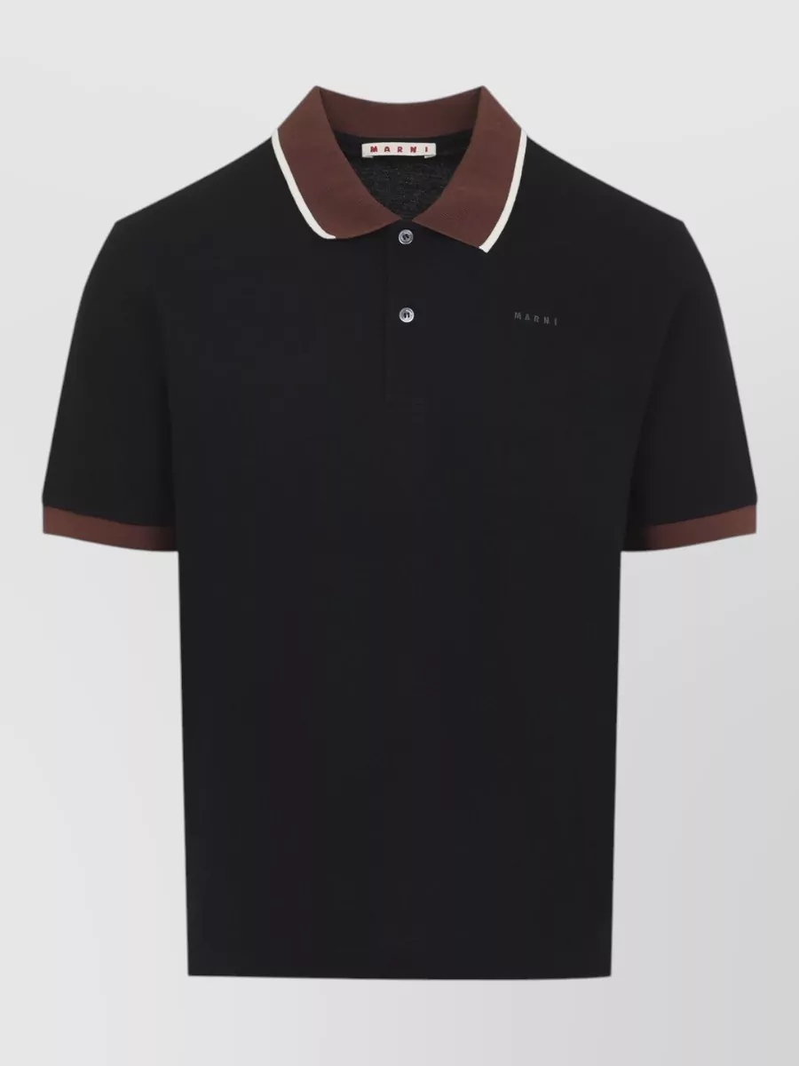 Marni Cotton Slim-Fit Short-Sleeve Polo Shirt