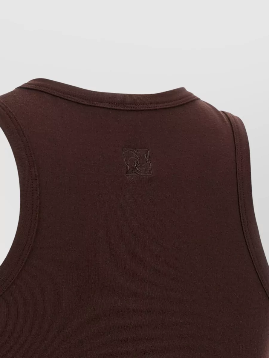 Magda Butrym Knotted Asymmetric Cotton Tank Top