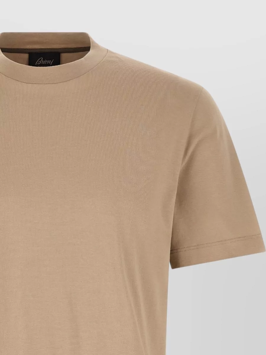 Brioni Carbon Effect Cotton Crew Neck T Shirt
