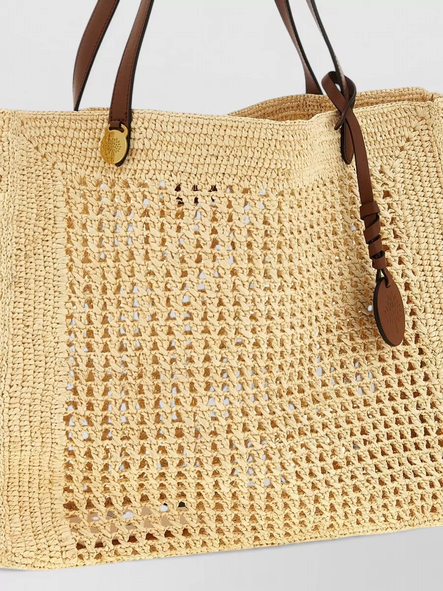 Mulberry Na Large Raffia Crochet Beach Bag