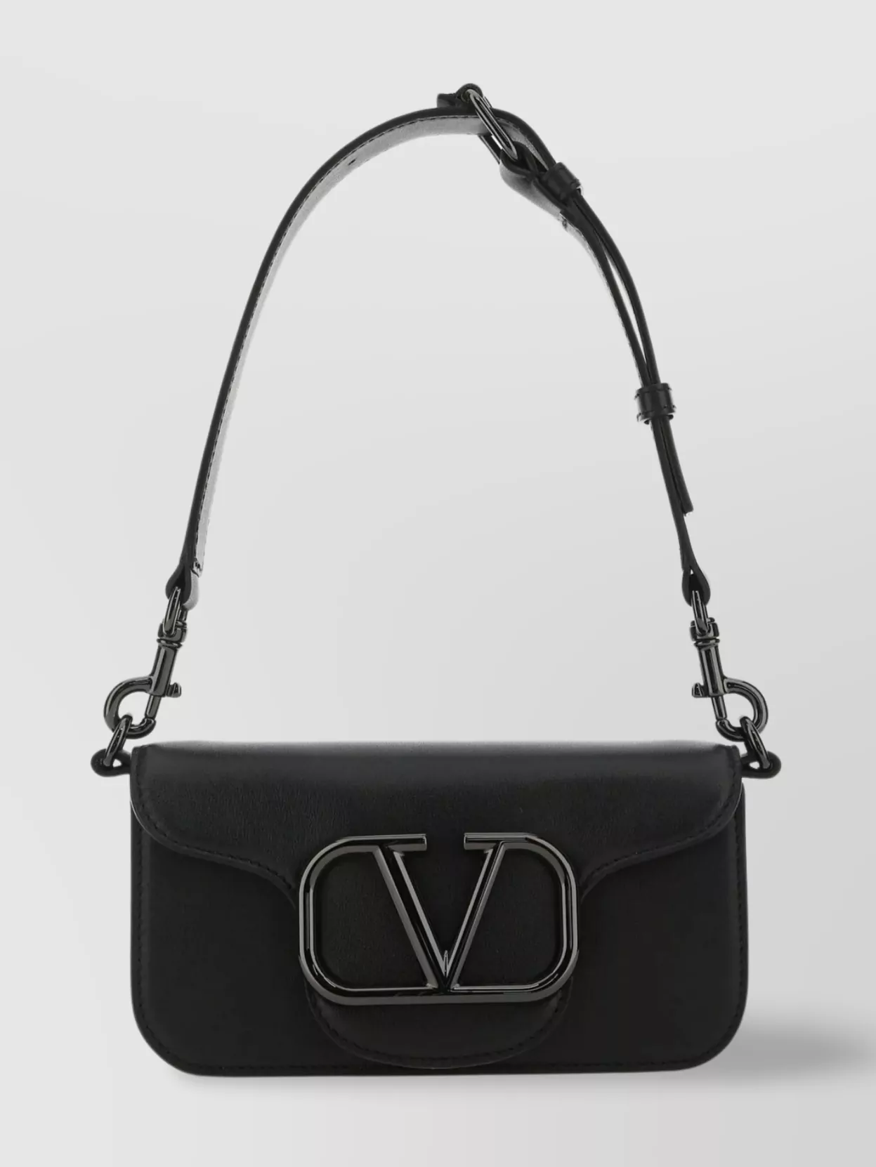 Shop Valentino Rectangular Leather Shoulder Bag