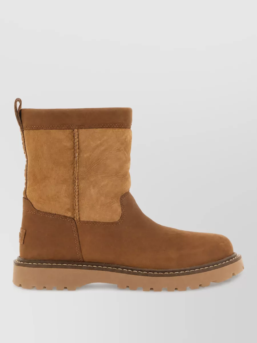 Ugg Leather Shearling Ankle Boots