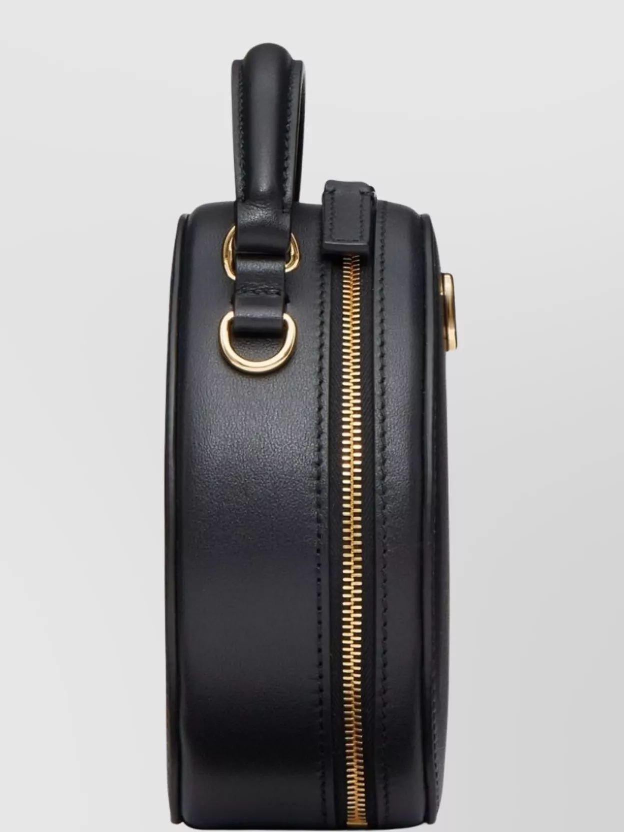 Valentino Garavani Vlogo Round Leather Clutch Bag
