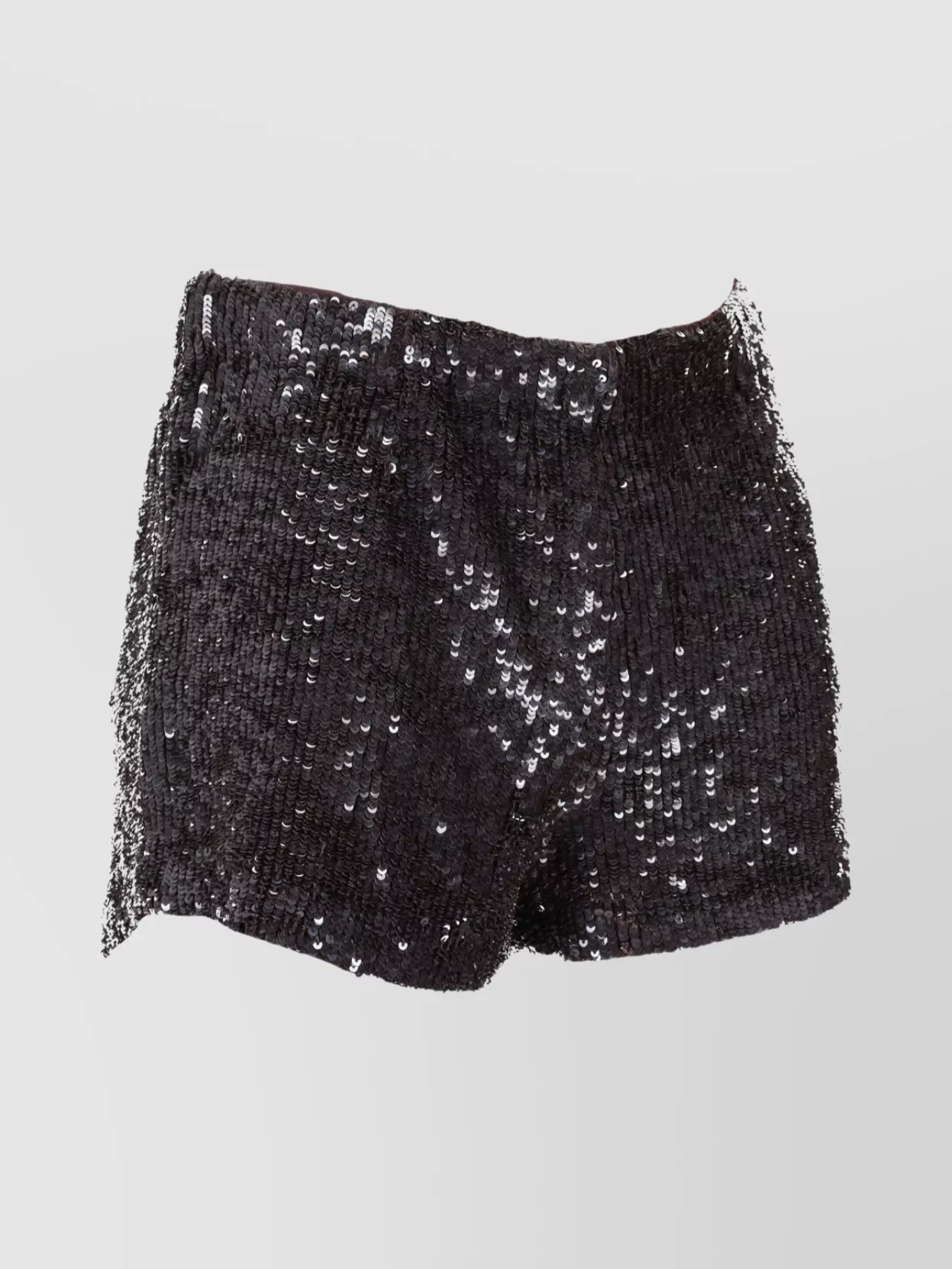 P.a.r.o.s.h Stylish Shorts With Sequin Detail And Elastic In Black