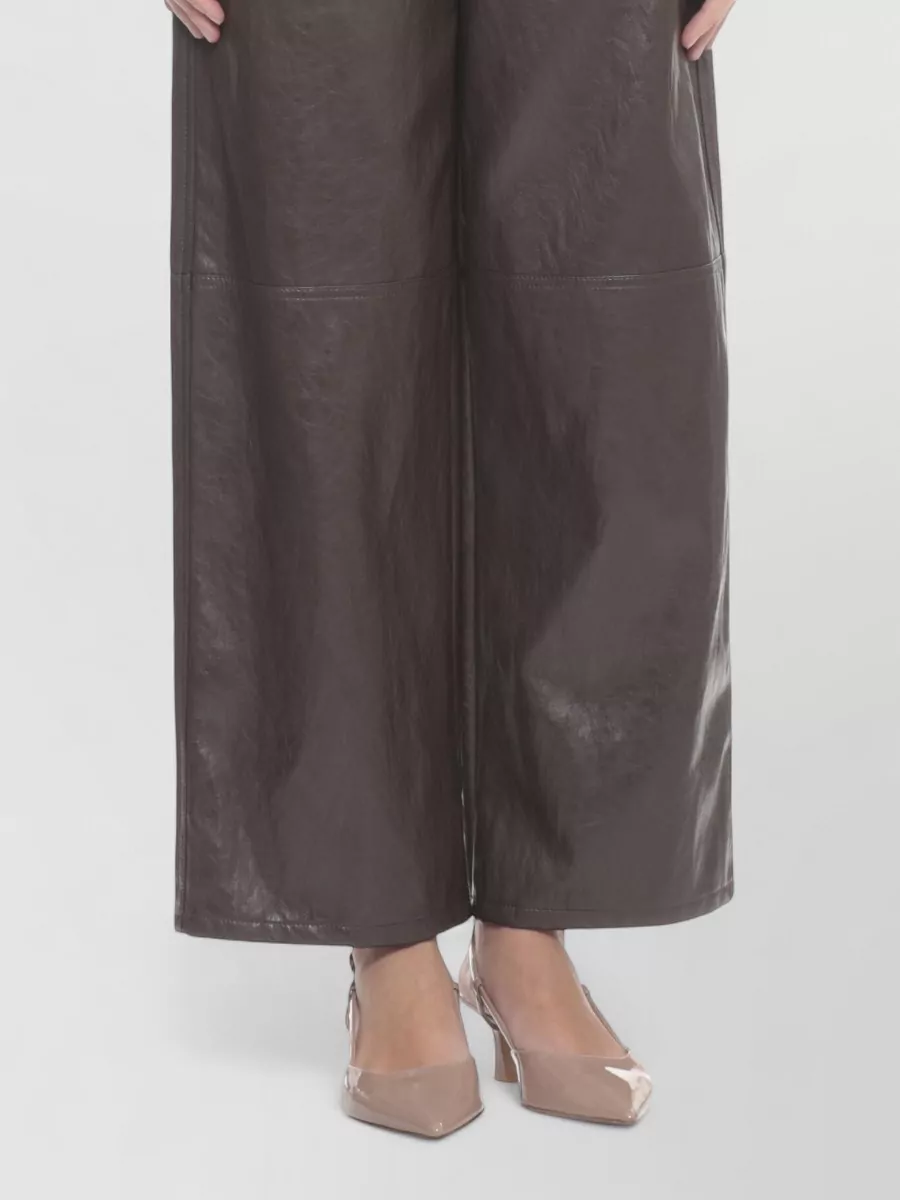 Antonelli Firenze Faux Leather Wide-Leg Trousers