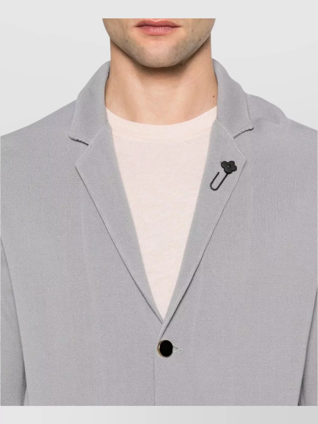 Lardini Men's Lightweight Knit Jacket With Back Vent