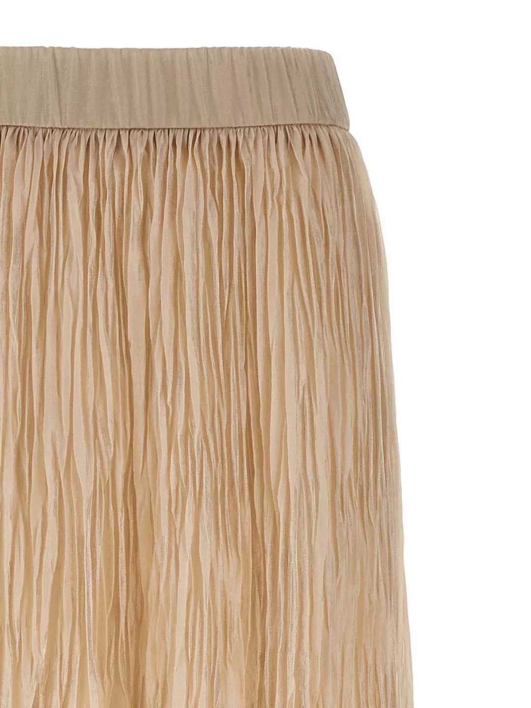 Peserico Textured Pleated Skirt Elastic Waistband