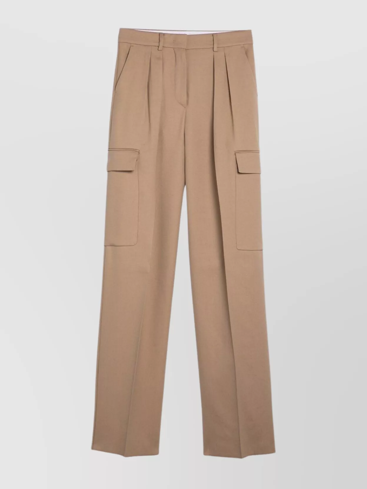 Sportmax Cargo Trousers With Belt Loops And Pockets In Brown
