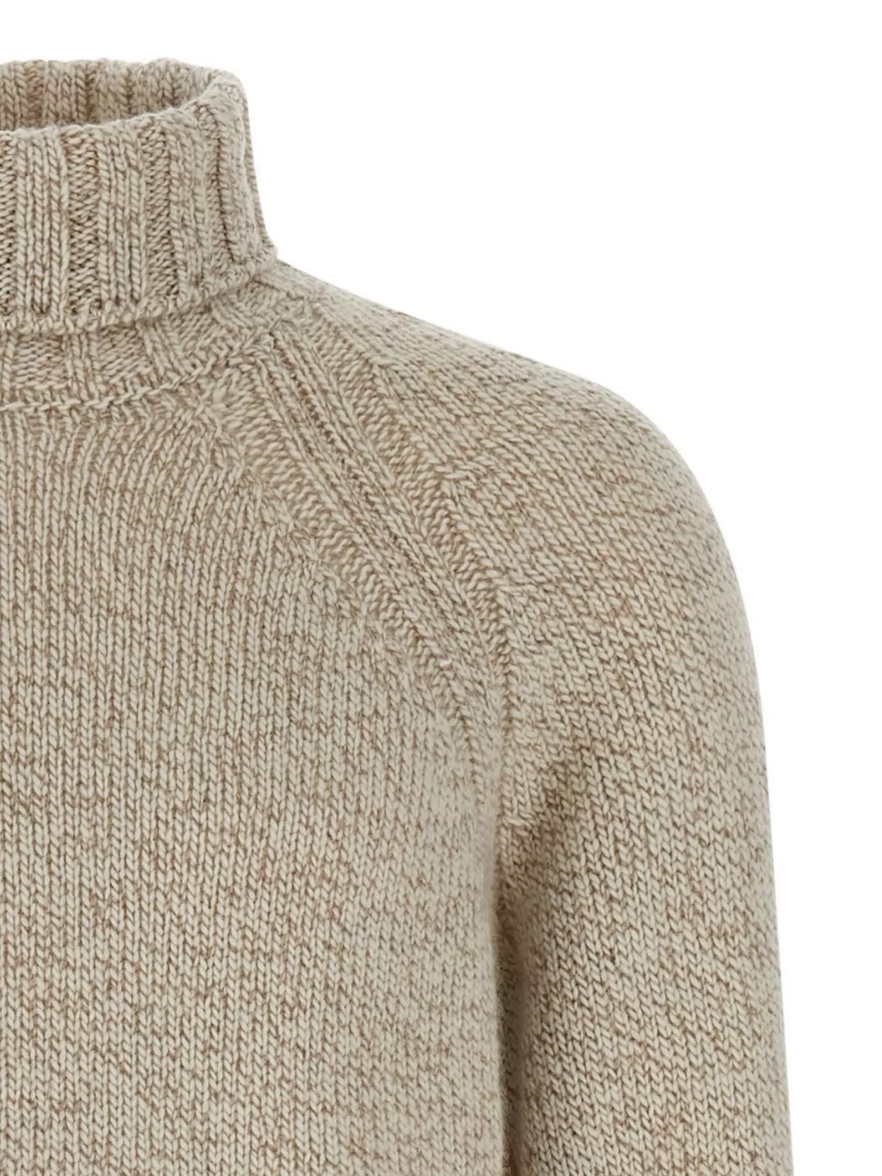 Zegna Cashmere Turtleneck Sweater Sweaters And Cardigans Beige In Brown