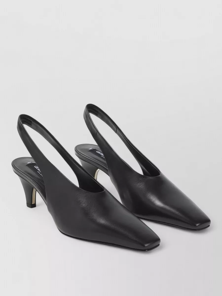 Giorgio Armani leather slingback mules