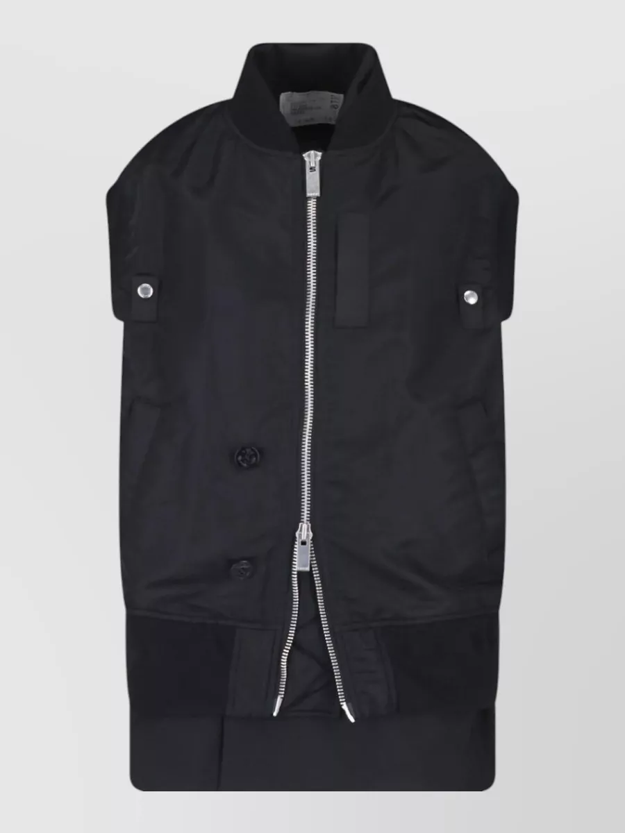 Sacai Nylon Double Breasted Coat