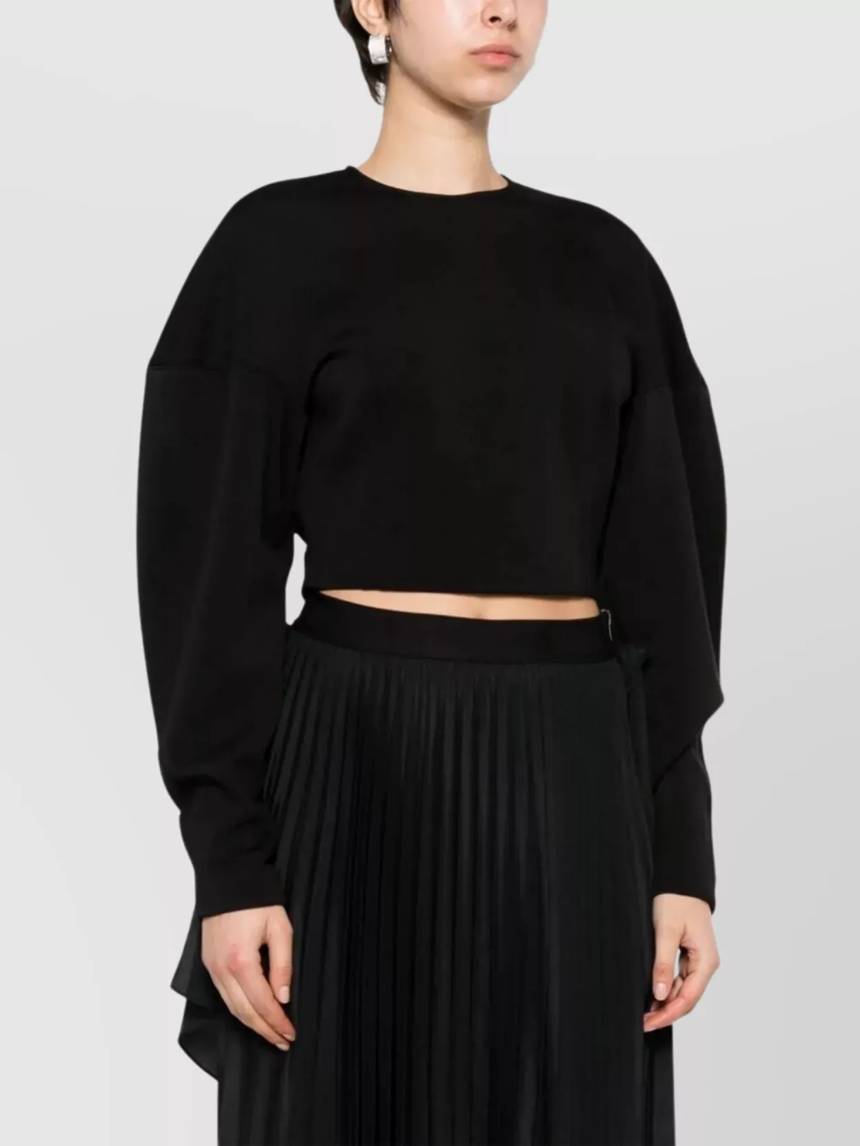 Gauge81 Cropped Knit Crew Neck Sweater