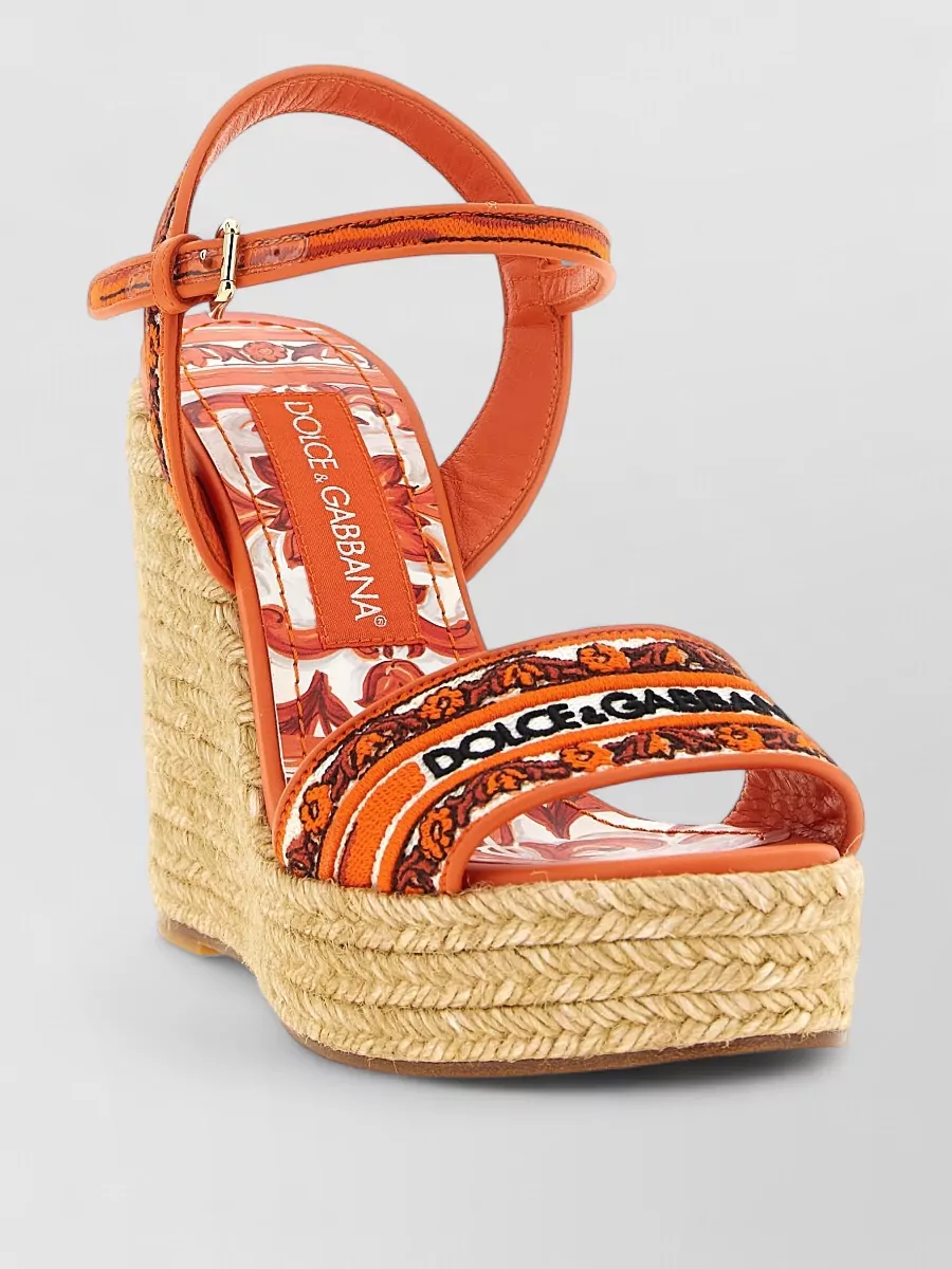 Dolce&Gabbana Embroidered Wedge Sandals