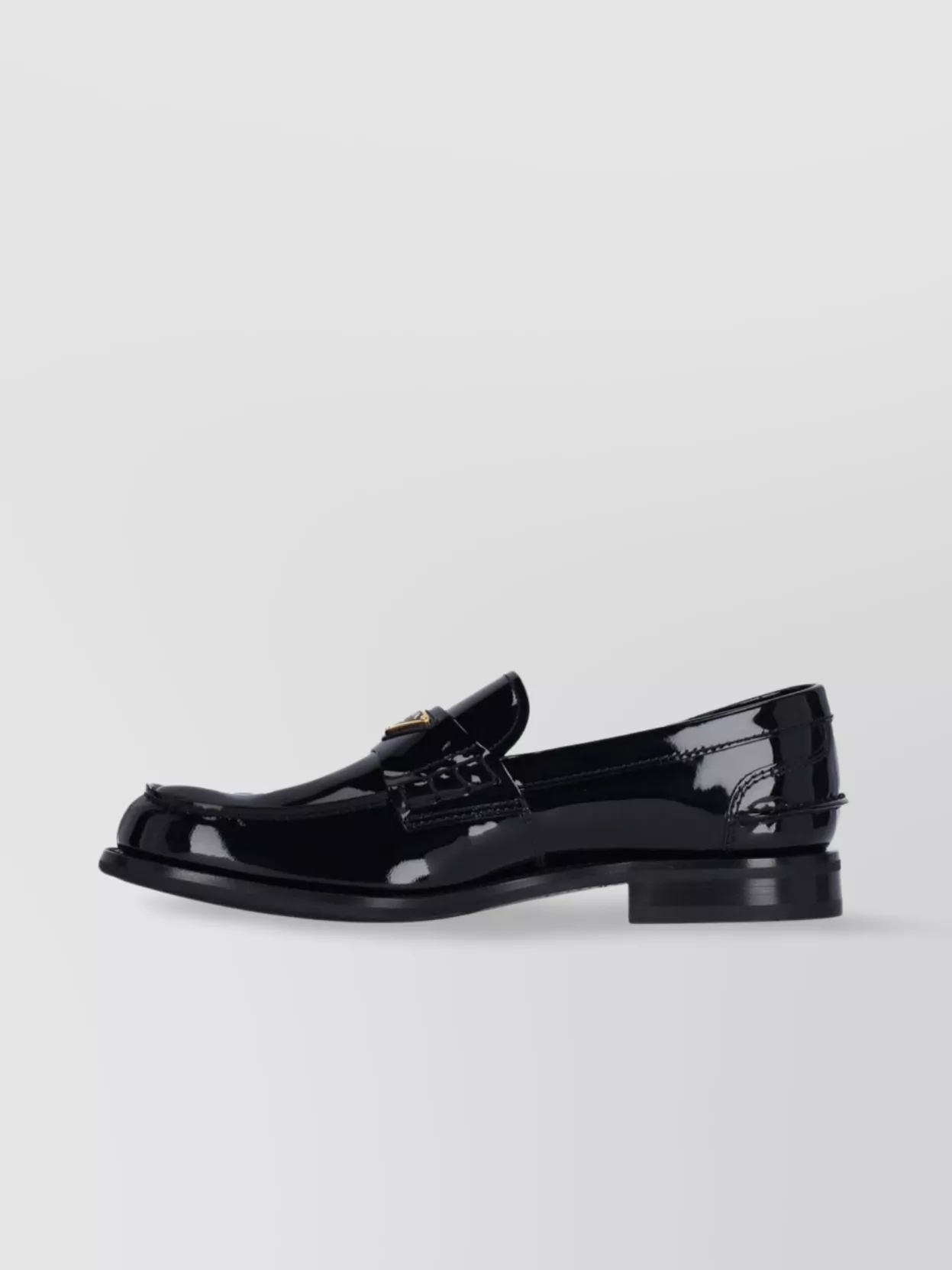 Prada Shiny Round Toe Loafers