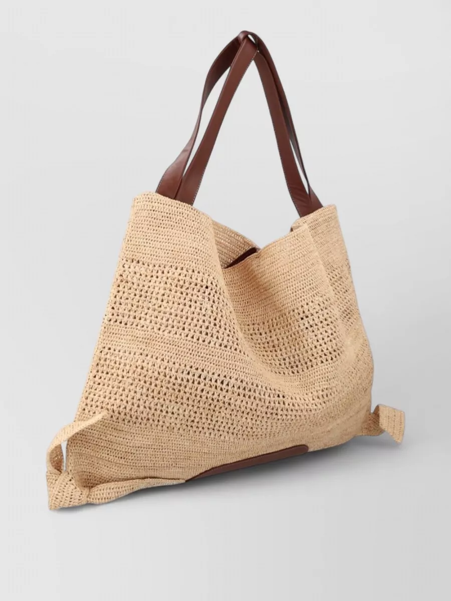 Hereu Cador Shoulder Bag Rectangular Woven Handles