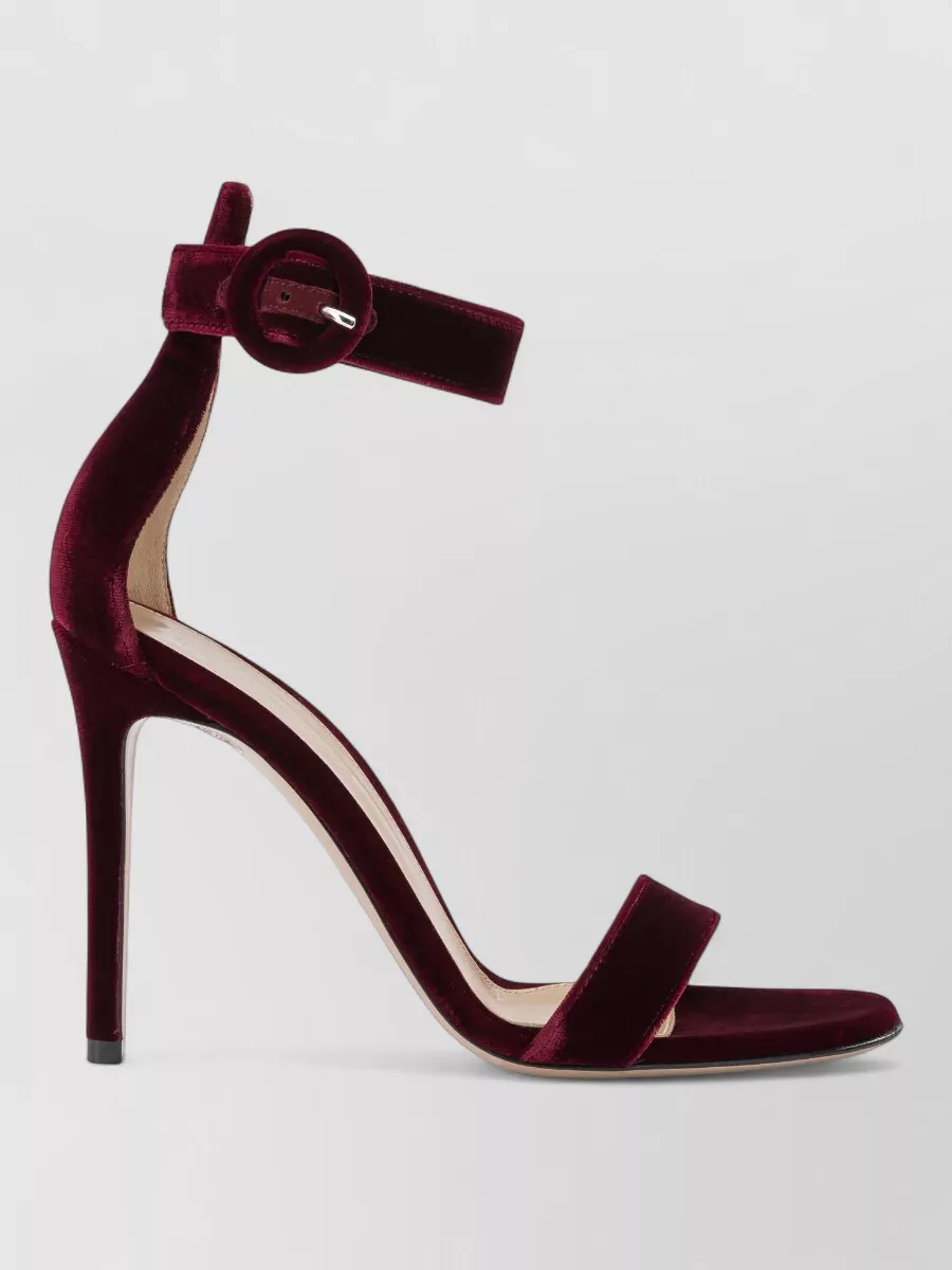 Gianvito Rossi Velvet Ankle-Strap Sandals