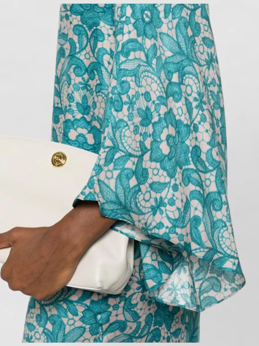 Gianluca Capannolo Silk Short-Sleeve Maxi Dress