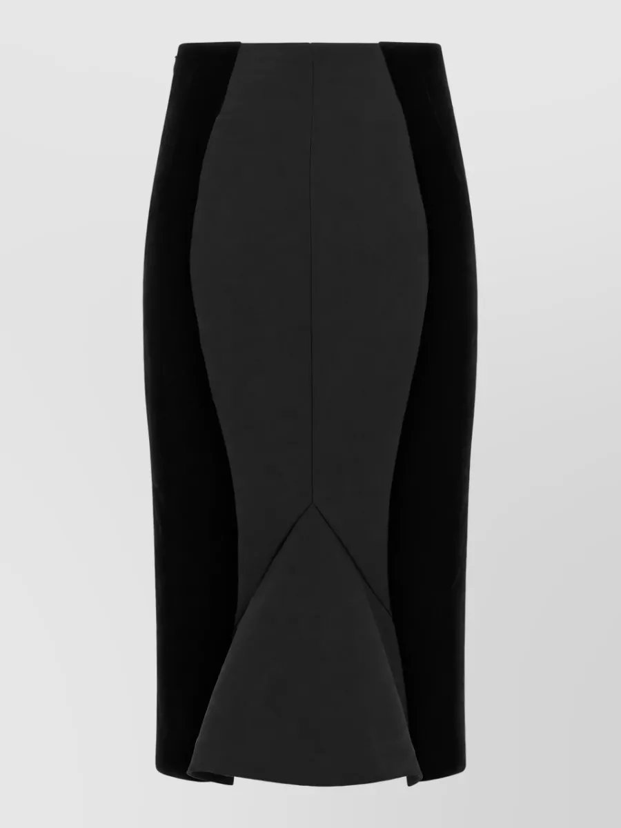 Jacquemus wool high-rise godet midi pencil skirt