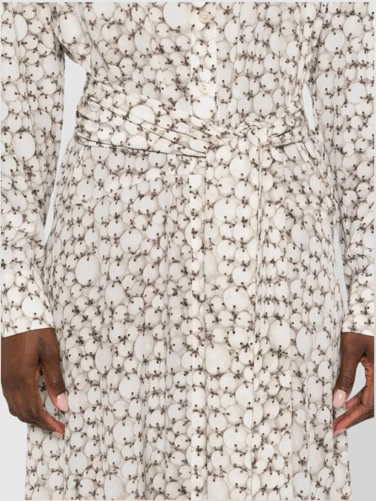 Isabel Marant Floral Long Sleeve Shirt Dress With Belt