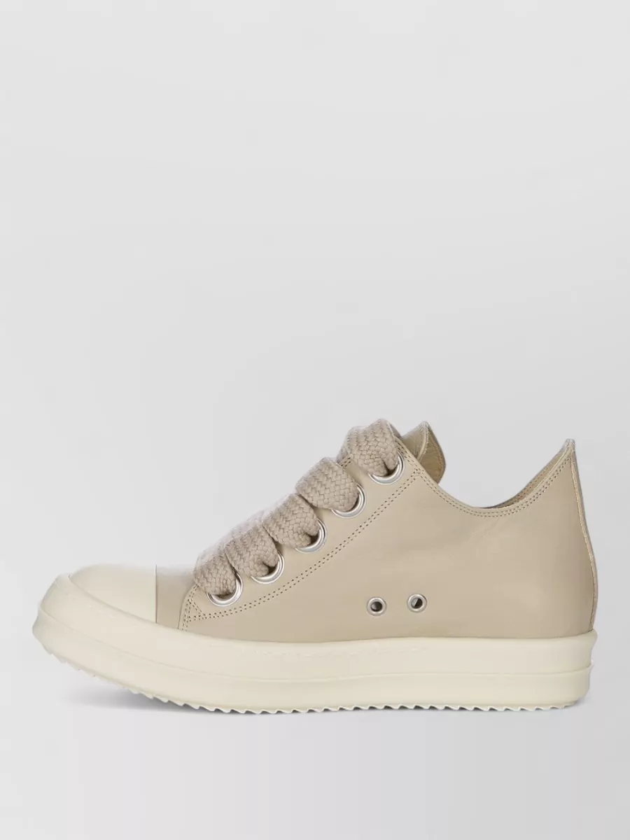 Rick Owens Leather Low-Top Sneakers