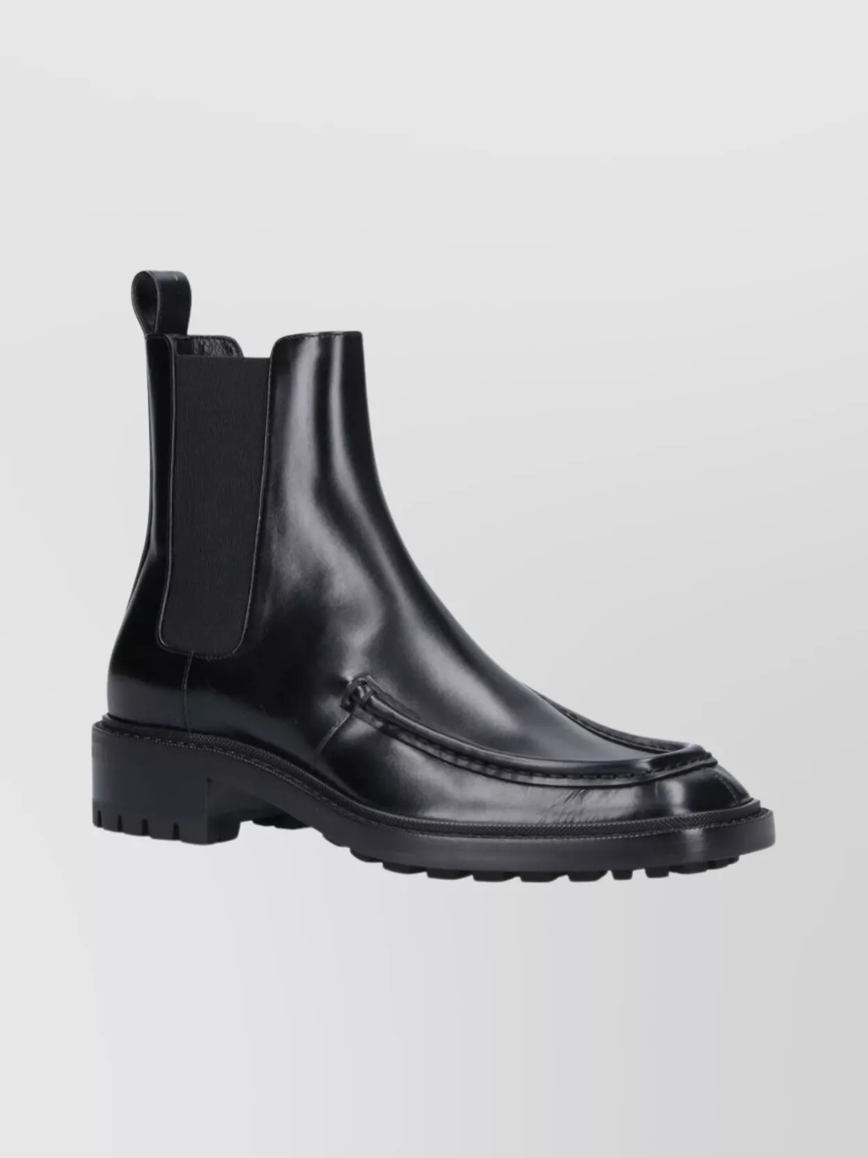 Saint Laurent Chunky Sole Round Toe Ankle Boots