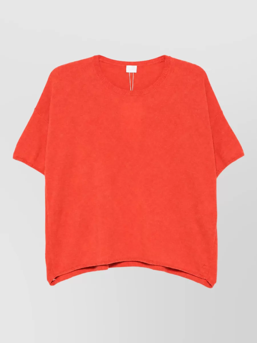 Ct Plage cashmere fine-knit crew-neck short-sleeve top