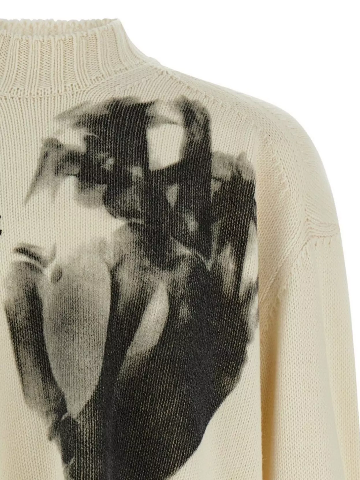 Undercover Asymmetric Hem Graphic Print Sweater