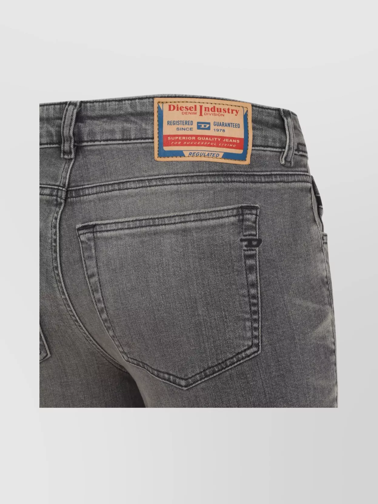 Diesel Five-pocket Design Flared Jeans In Gray