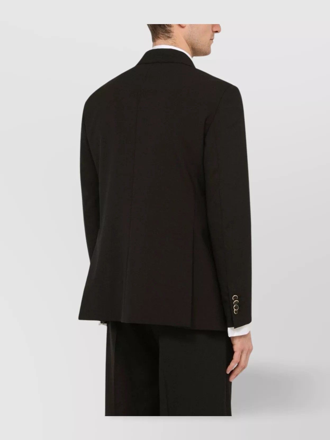 Pt Torino Black Single-breasted Jacket In Wool Blend In Brown