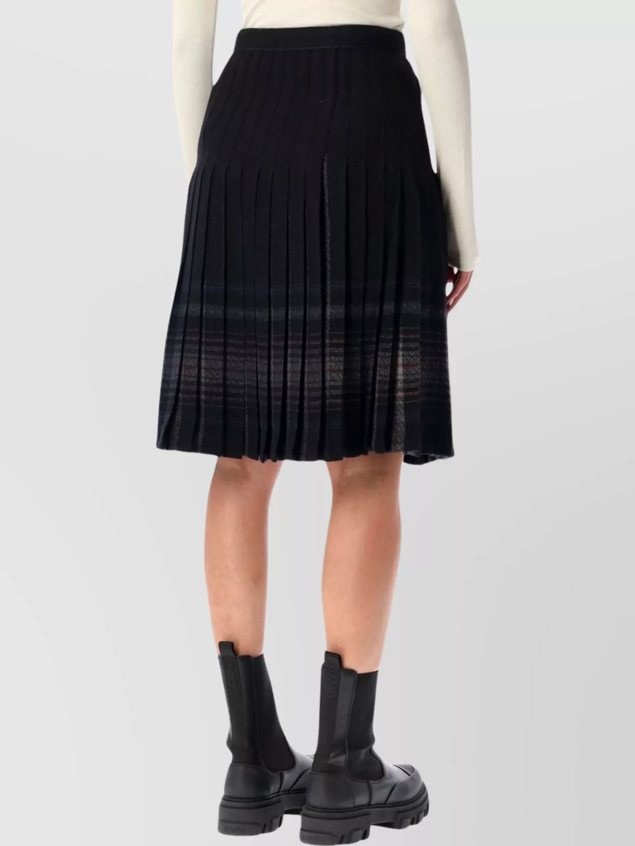 Low Classic Reversible Midi Skirt Pleated In Animal Print