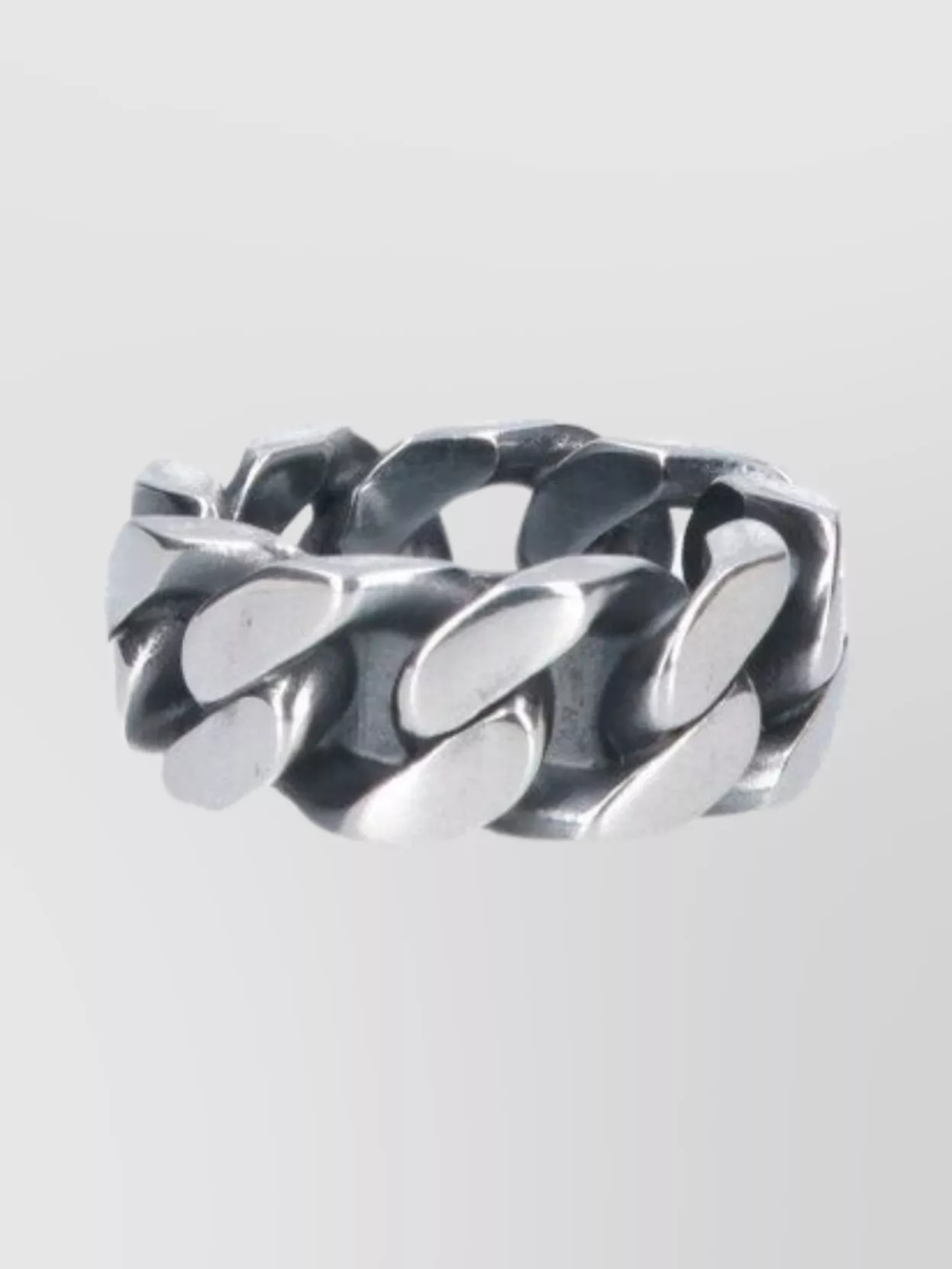 Mm6 Maison Margiela Chunky Braided Silver Tone Rings
