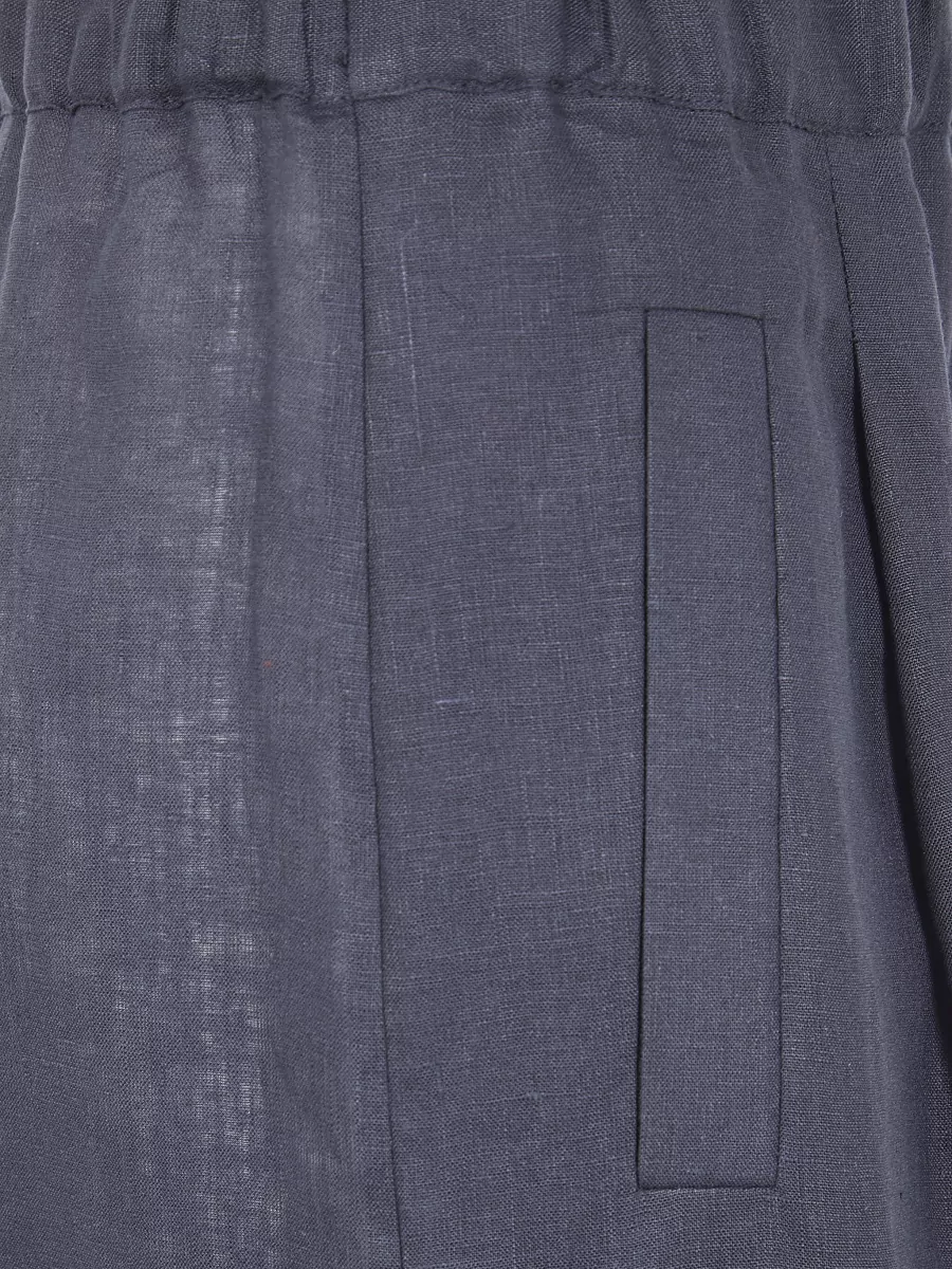 Semicouture Linen Wide-Leg Trousers