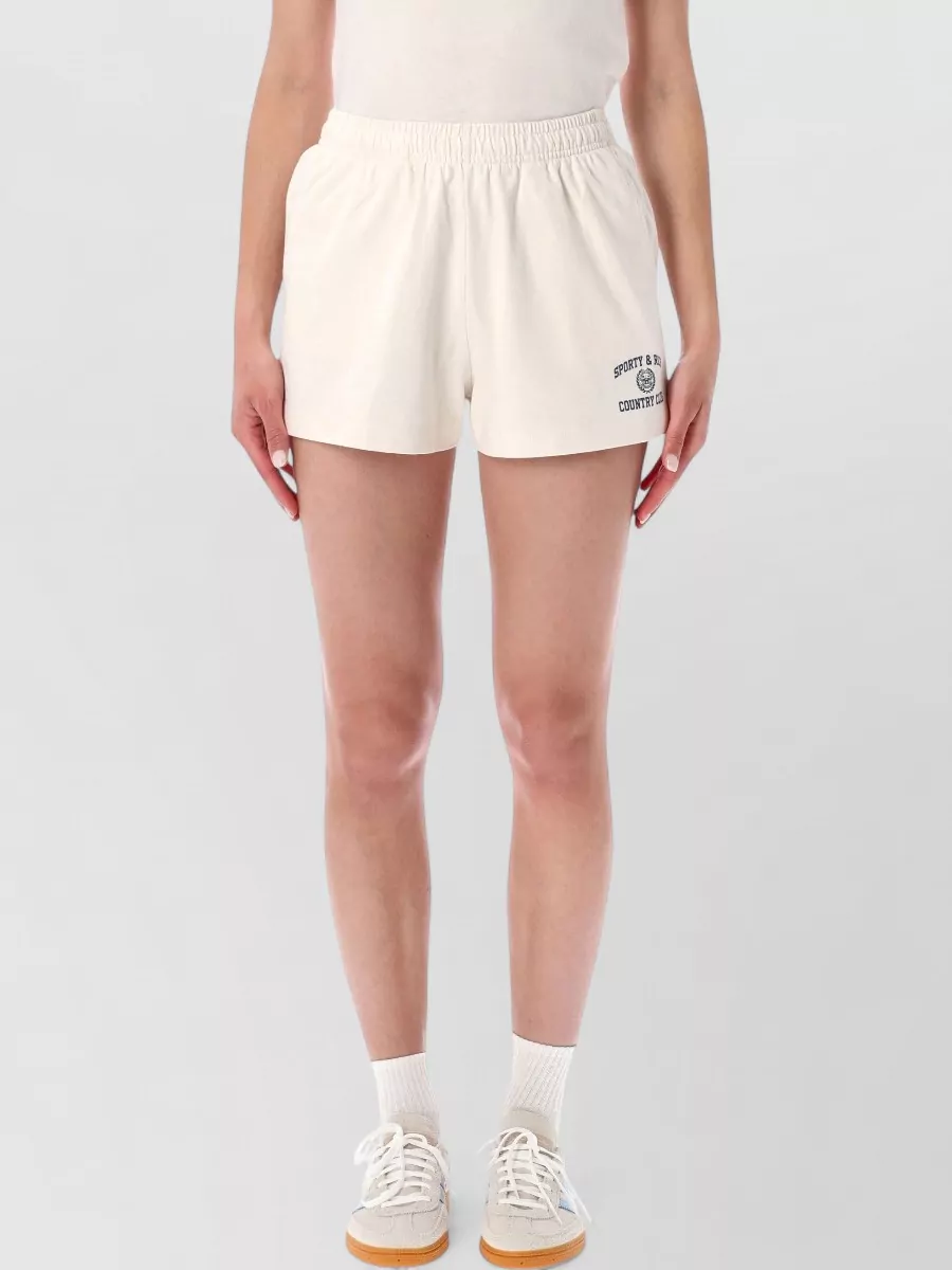 Sporty & Rich cotton varsity mid-length shorts