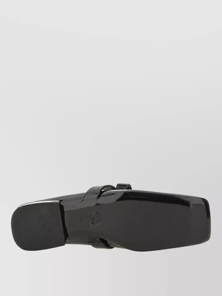 Versace Patent Leather Studded Ballerina Shoes
