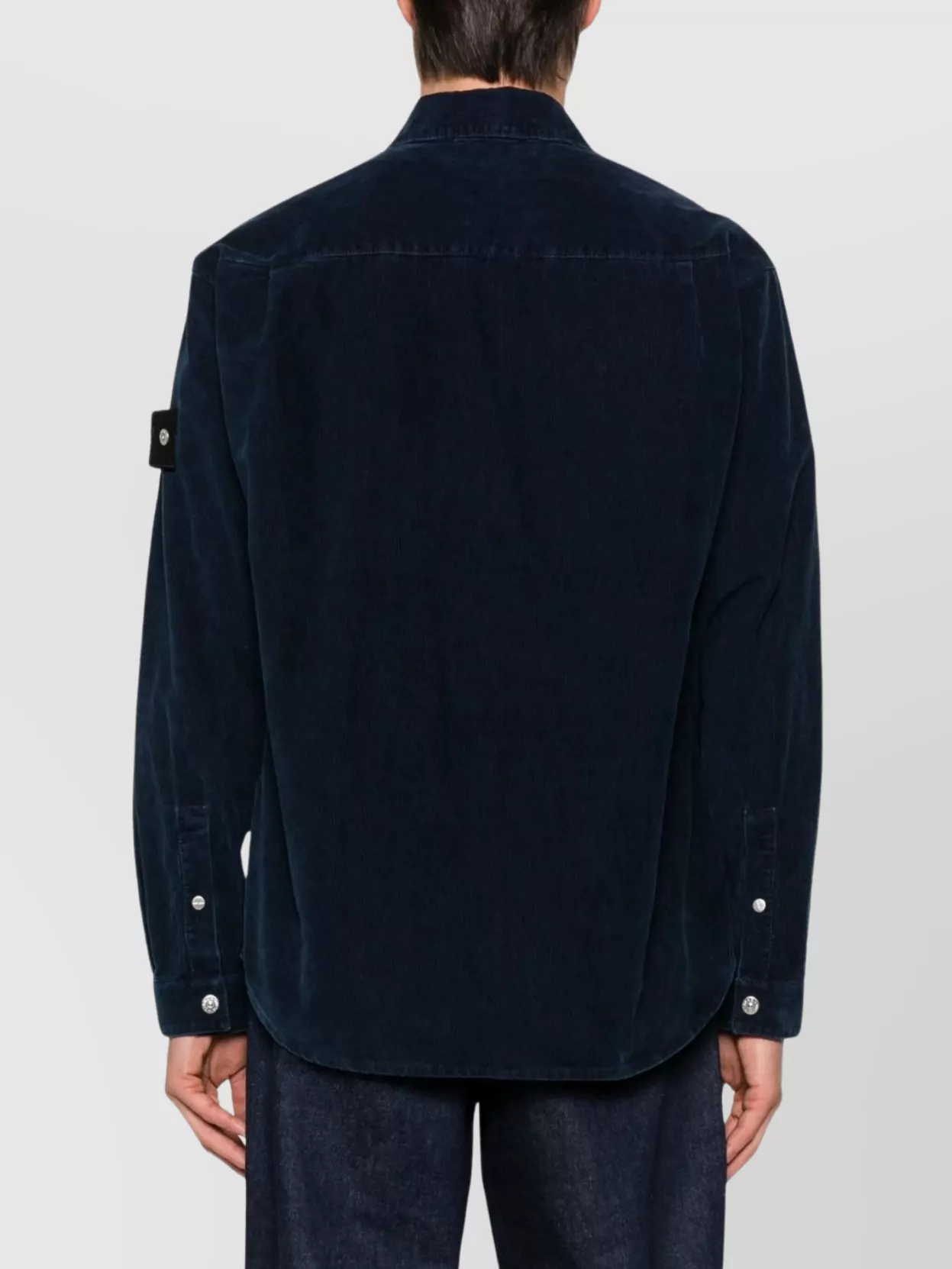 Stone Island Textured Corduroy Shirt Featuring Chest Pockets