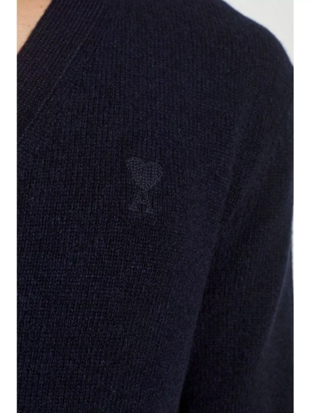 Ami Paris Wool-Cashmere Blend V-Neck Cardigan