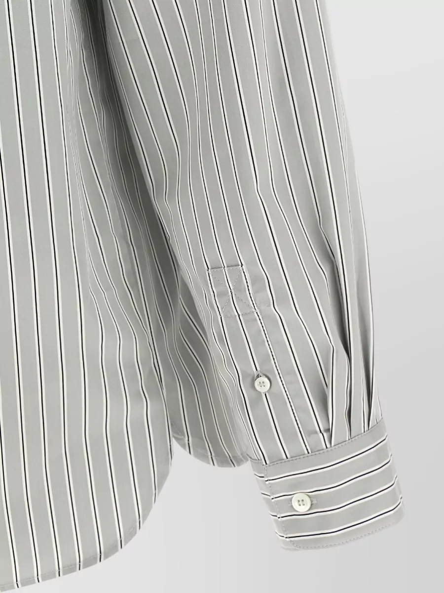 A.p.c. Malo Striped Shirt Button Collar Pocket