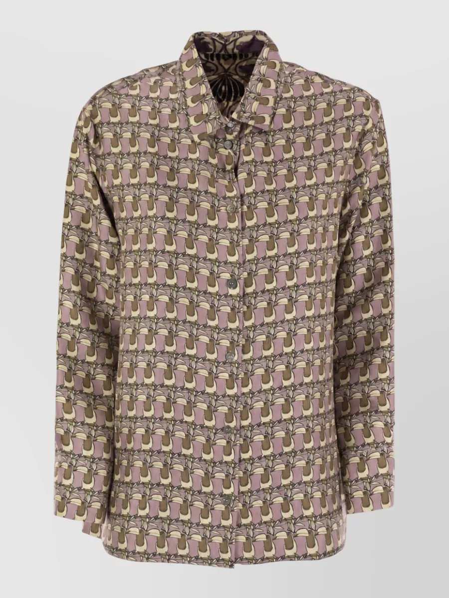 S Max Mara Reversible Printed Silk Shirt