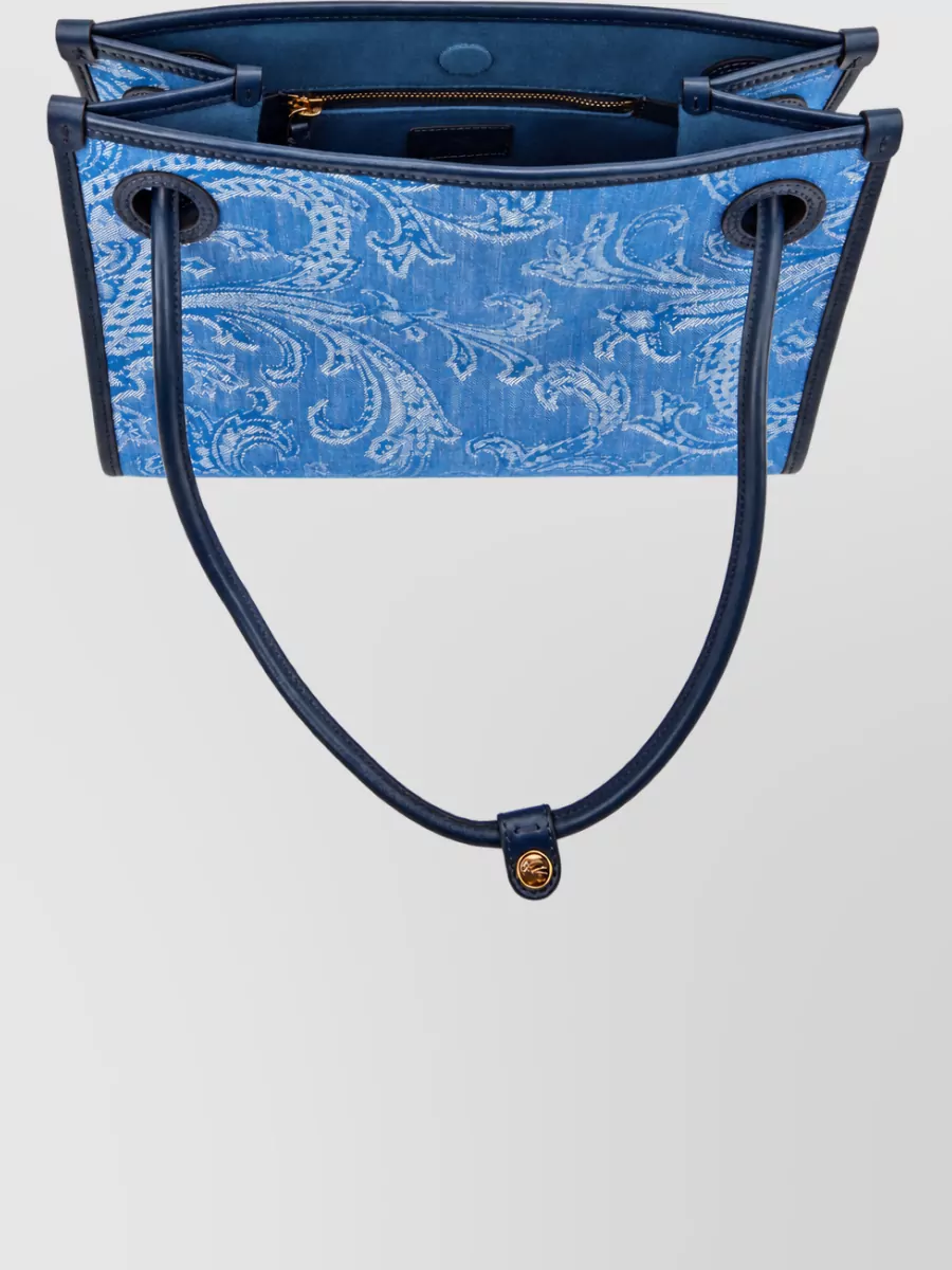 Etro Medium Denim Jacquard Tote Bag