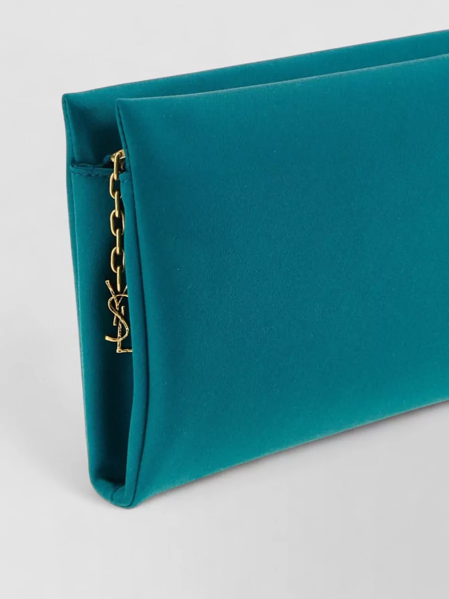 Saint Laurent Rectangular Clutch Featuring Chain Detail