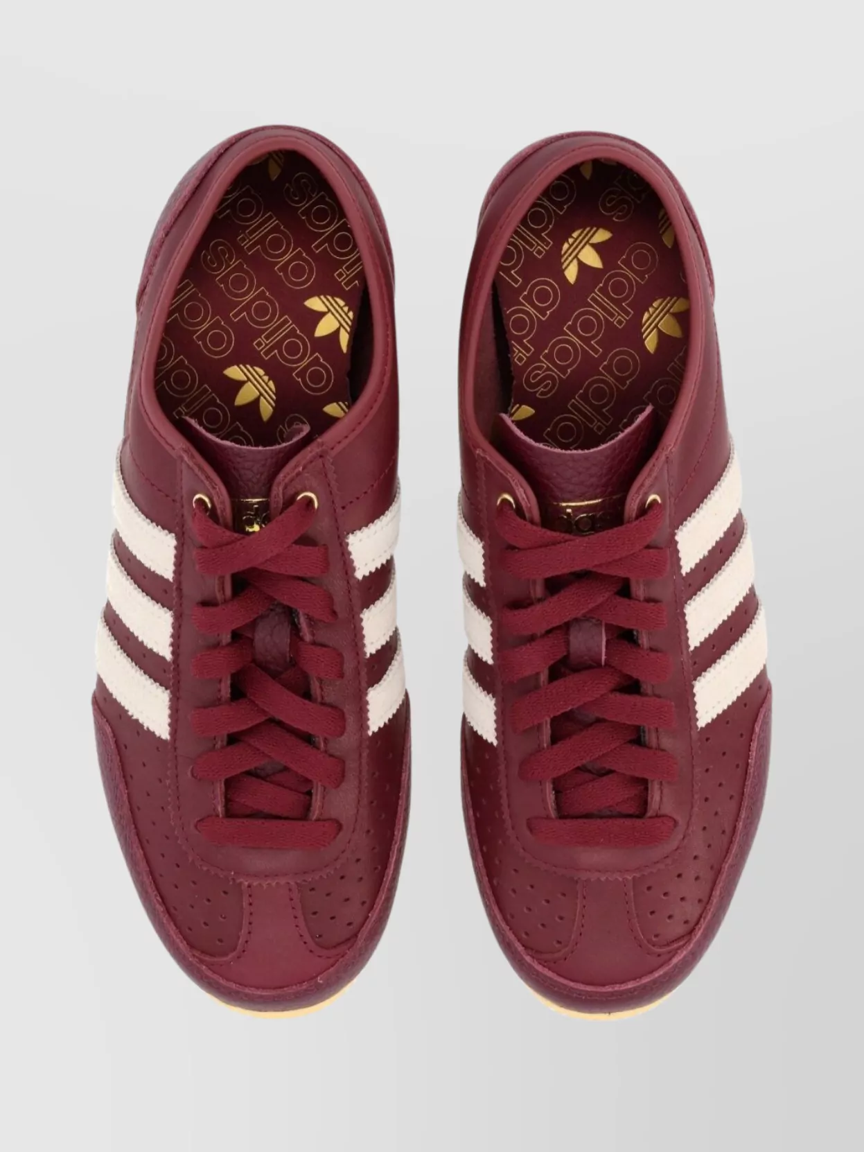 Adidas Originals Striped Sneakers With Perforated Design And Rubber Sole