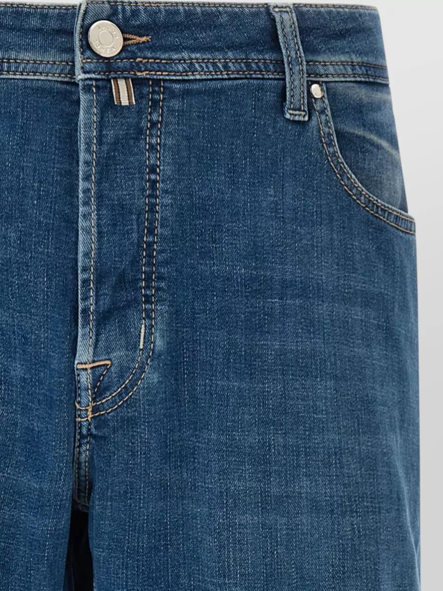 Jacob Cohen Denim Mid-Rise Straight-Leg Jeans