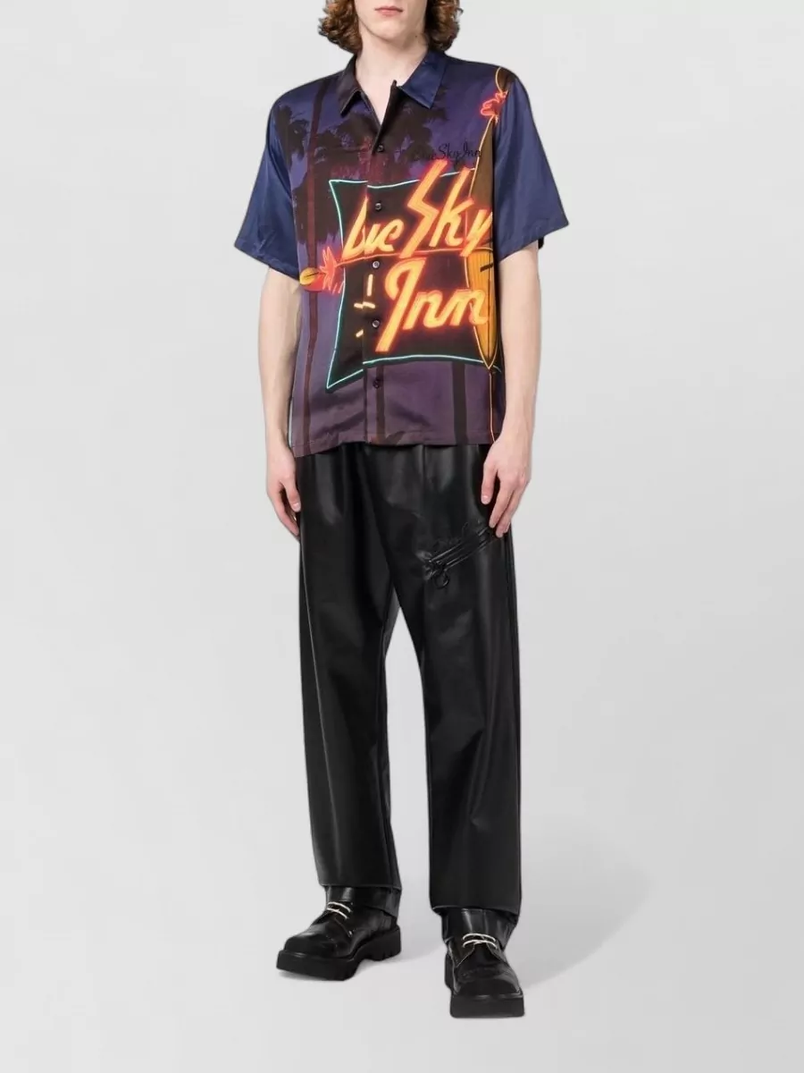 Blue Sky Inn Graphic Print Short-Sleeve Shirt